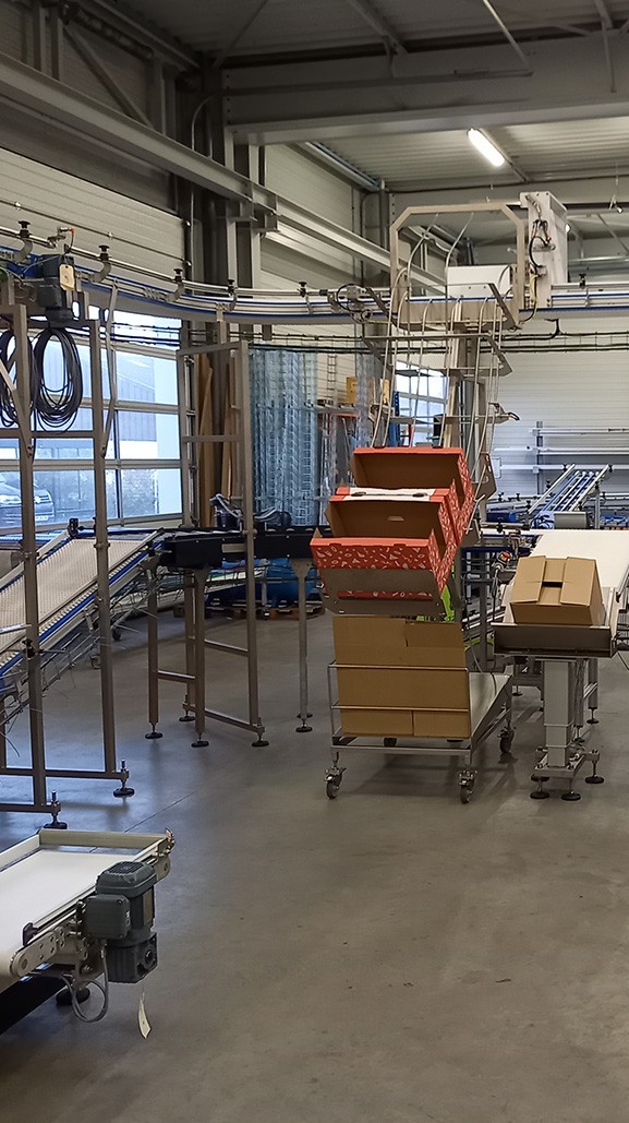 Aménagement ergonomique de postes manuels MG Tech - Poste sortie ensacheuse