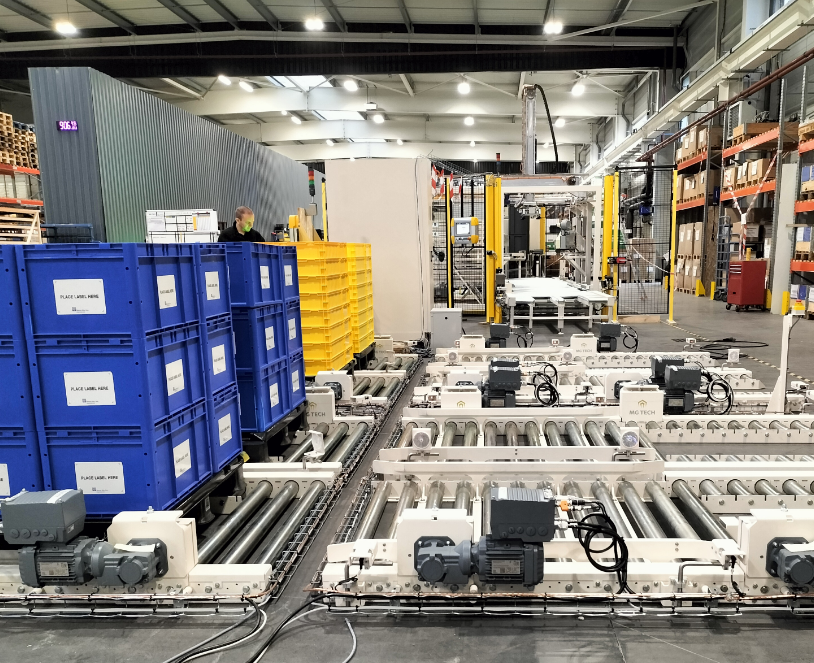 PALETTISEUR MG TECH POUR L'INDUSTRIE DE LA BOUCHERIE, CHARCUTERIE, VOLAILLE