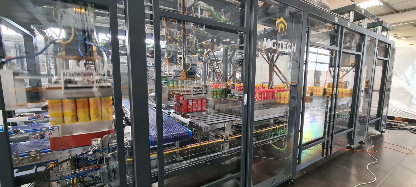 Etude de cas MG Tech – Ligne complète pour le conditionnement de tubes de chips multi-références