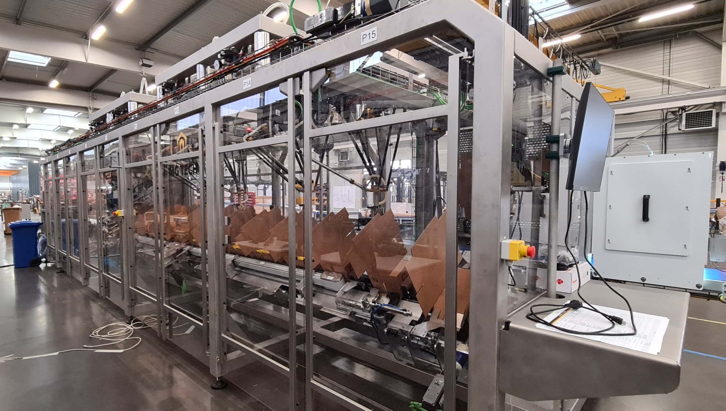 Etude de cas MG Tech - Encaissage wrap de sachets Doypack